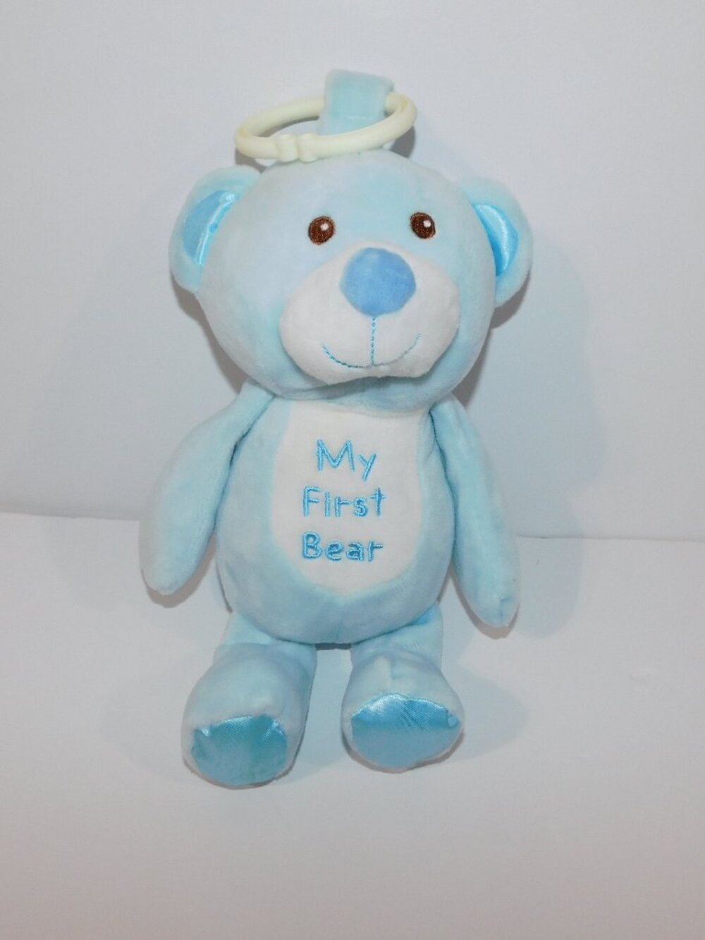 Kellytoy My First Bear Blue Baby Lovey 10" Plush Stuffed Rattle Teddy
